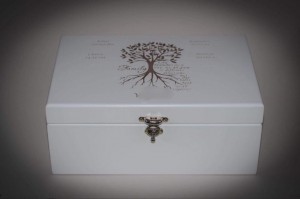 Personalised white keepsake box